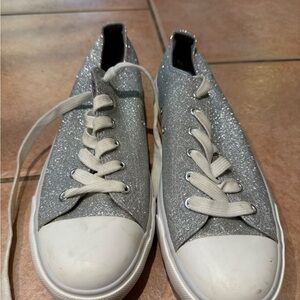 Silver Glitter Sneakers